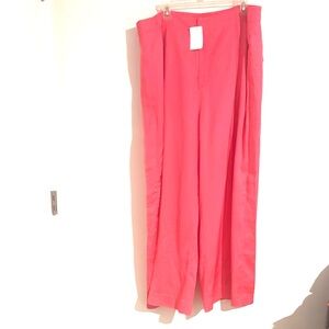 💕H&M Size 16 Barbie Pink Extra Wide-Leg Pants NWT